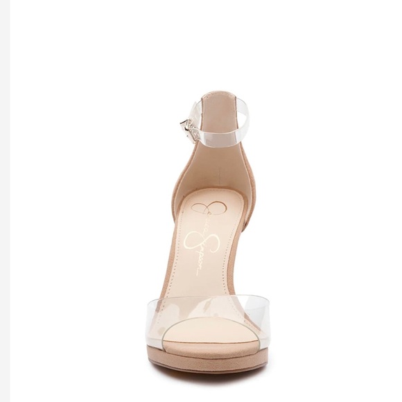 Jessica Simpson Almond beige &‎ clear Daisile High Heels size 11 brand new - Picture 8 of 8